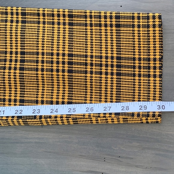 SIZE 12 EUC JOSEPH RIBKOFF CHECK ANKLE PULL ON PANT YELLOW BLACK - Picture 7 of 7